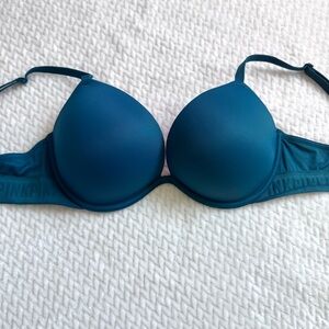 Victoria’s Secret 36C PINK Wear Everywhere Super Push Up Bra Dark Teal Bombshell